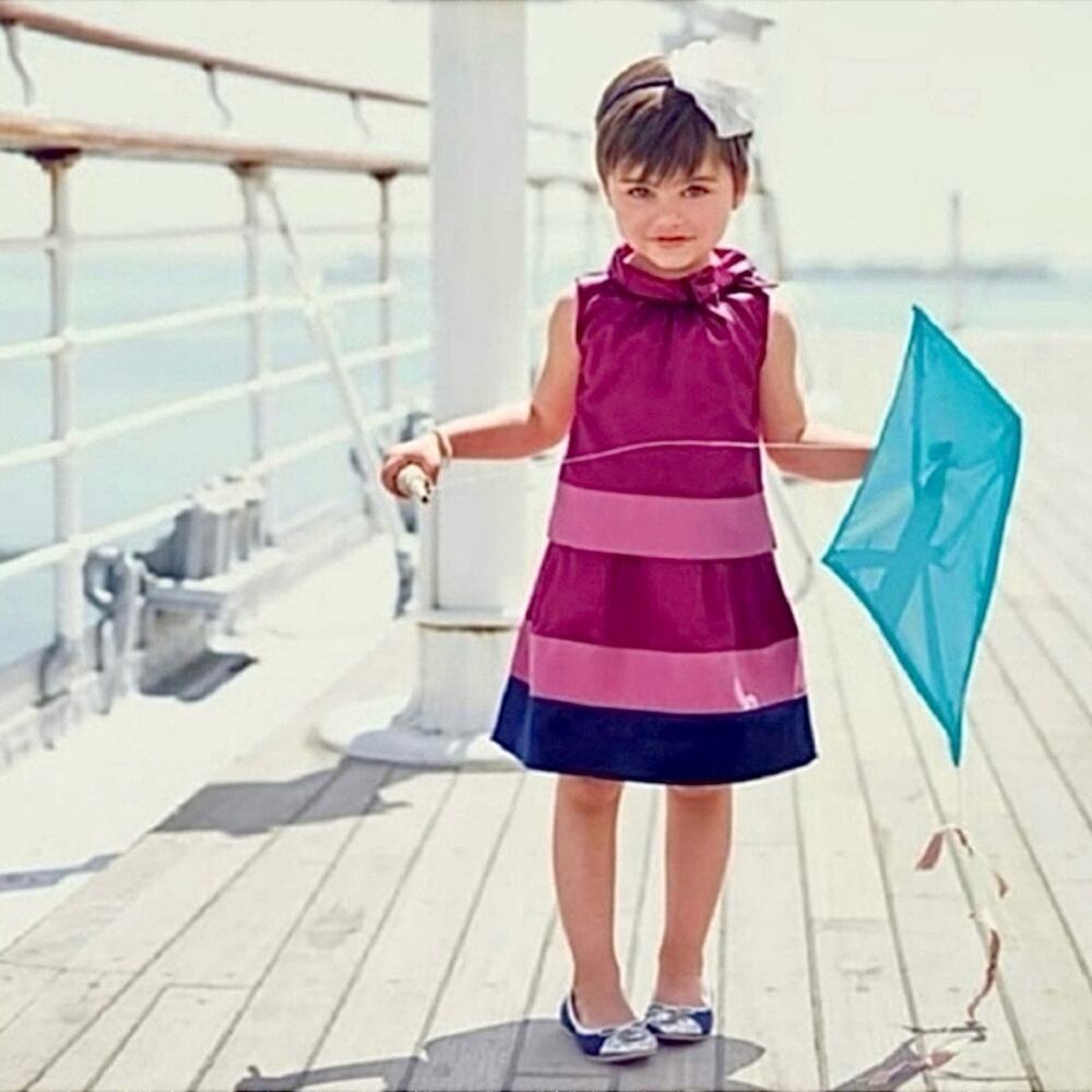 Janie & Jack Uptown Satin Party Dress in Layered Fuchsia, Size 12-18M, NWOT